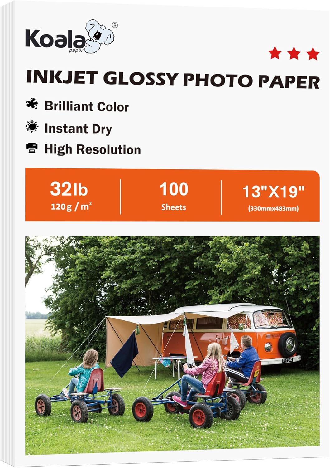 Koala Double Side Thin Glossy Photo Paper 13x19 in 100 Sheets