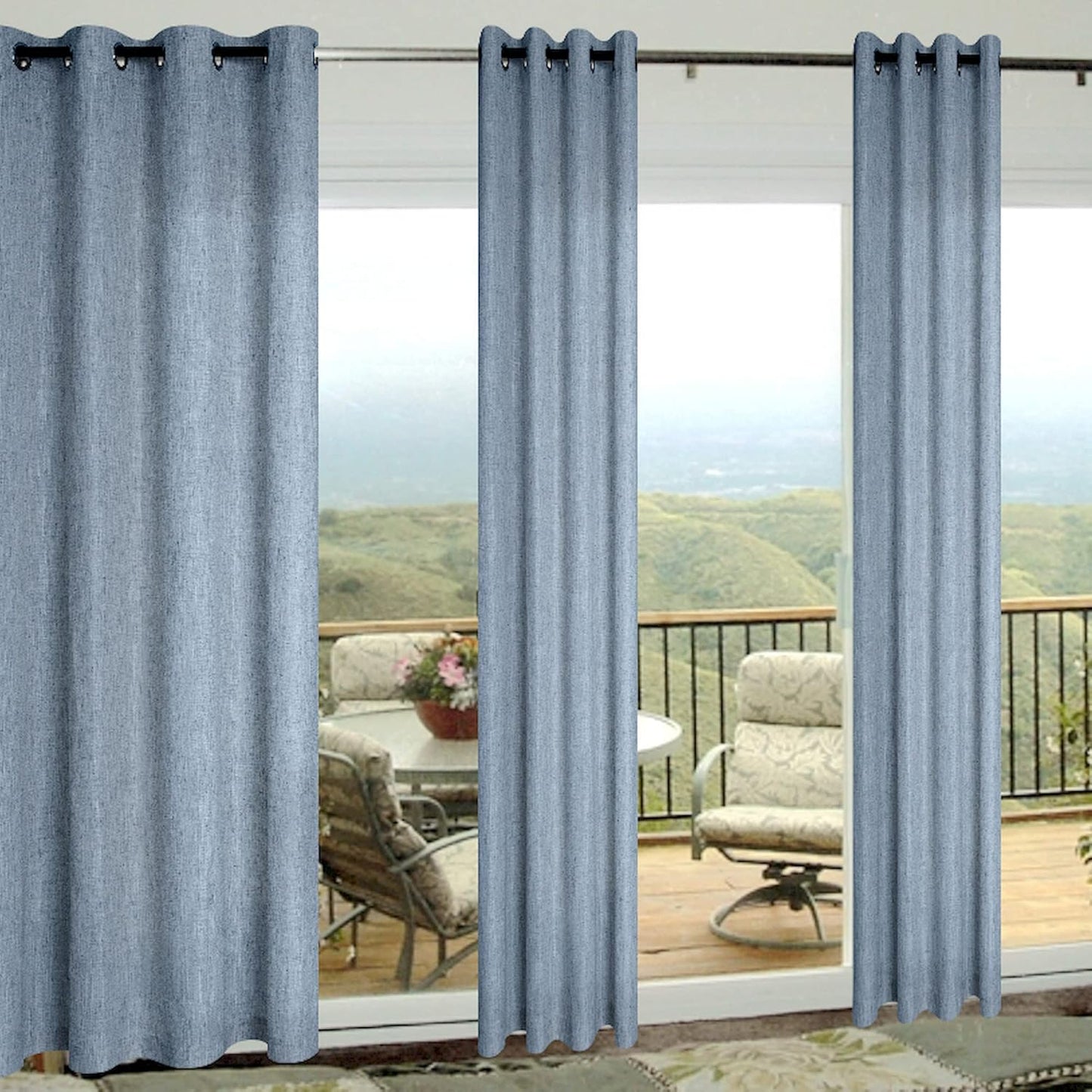 Pitalk Blue Curtains 108 Inches Long for Elegant Living Spaces