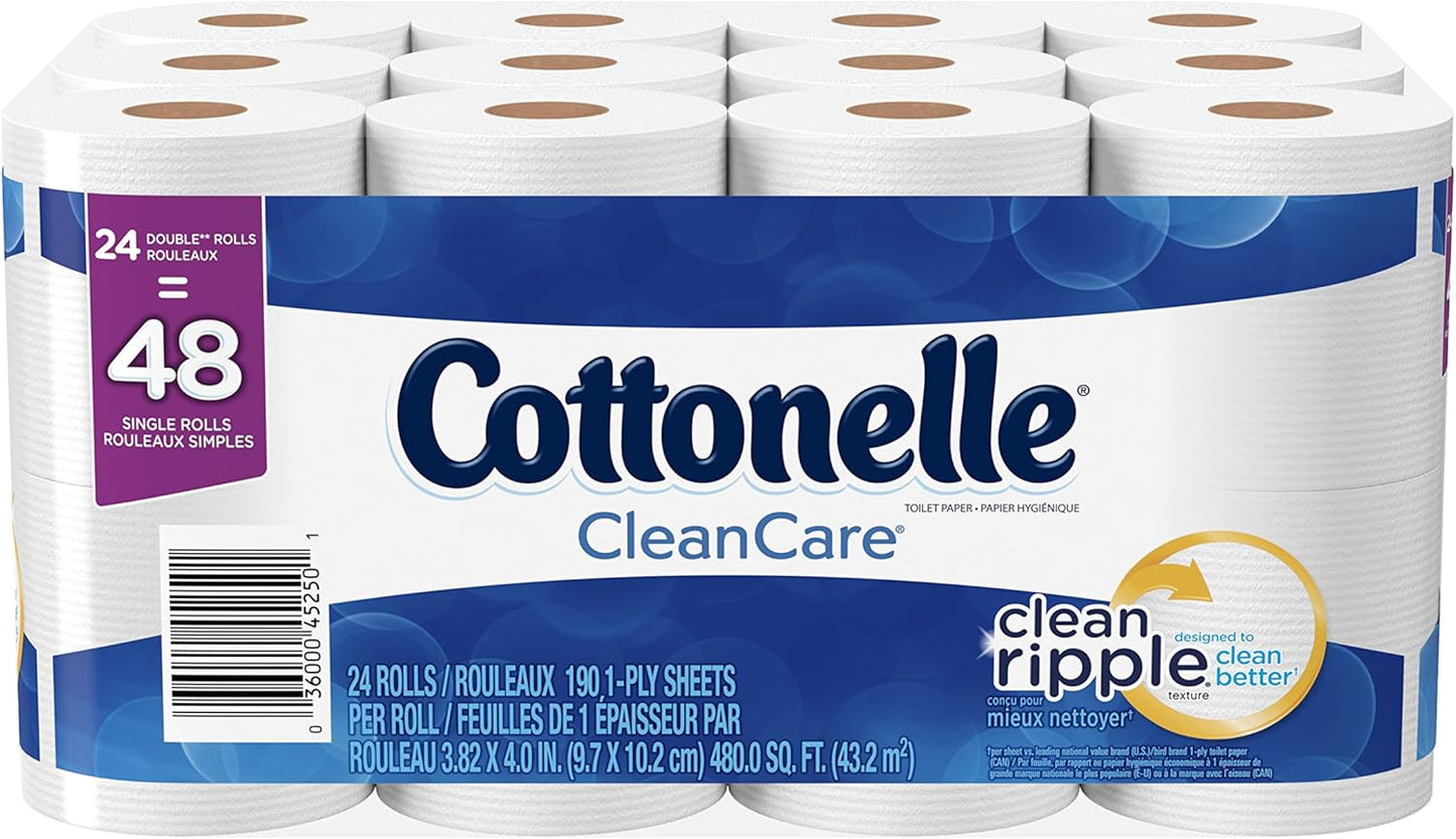 Cottonelle Clean Care Ultra Soft Toilet Paper Rolls for Comfort