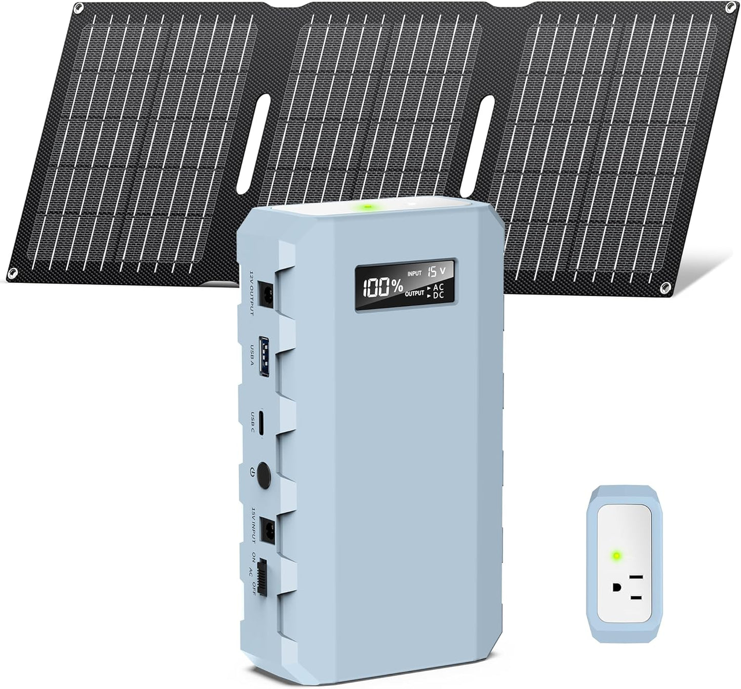 88Wh Solar Portable Power Station - Ultimate Outdoor Backup!