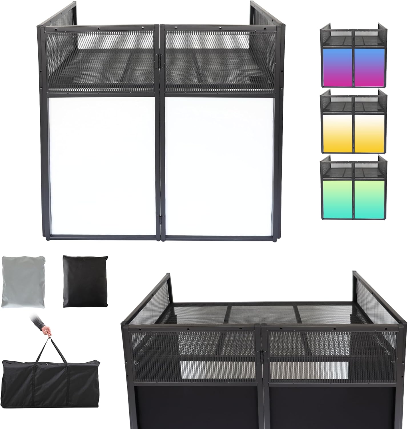 Portable DJ Booth with Adjustable Tabletop for Events and Gigs