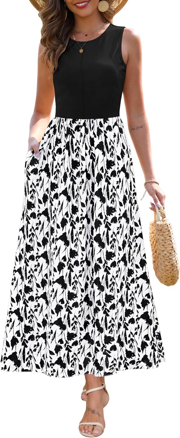 Zattcas Women's Summer Casual Maxi Dress with Pockets and Style