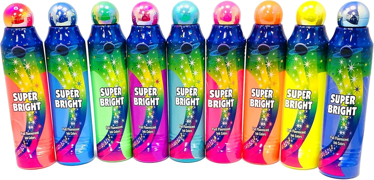 Super Bright Fluorescent 4oz Bingo Daubers Set of 9 Colors