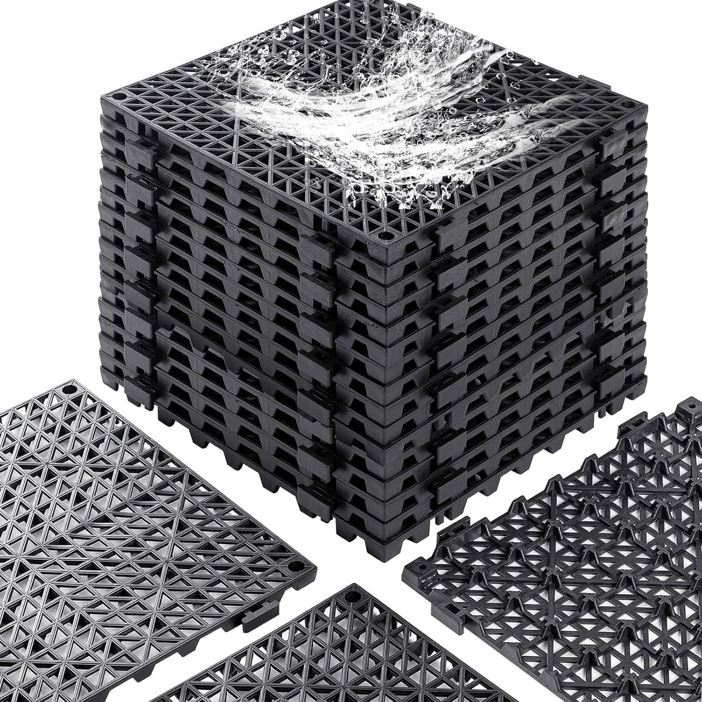 12 x 12 Drainage Interlocking Floor Tiles for Versatile Use