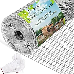 Gbekery Hardware Cloth 1/2 inch 48in x 100ft for Fencing
