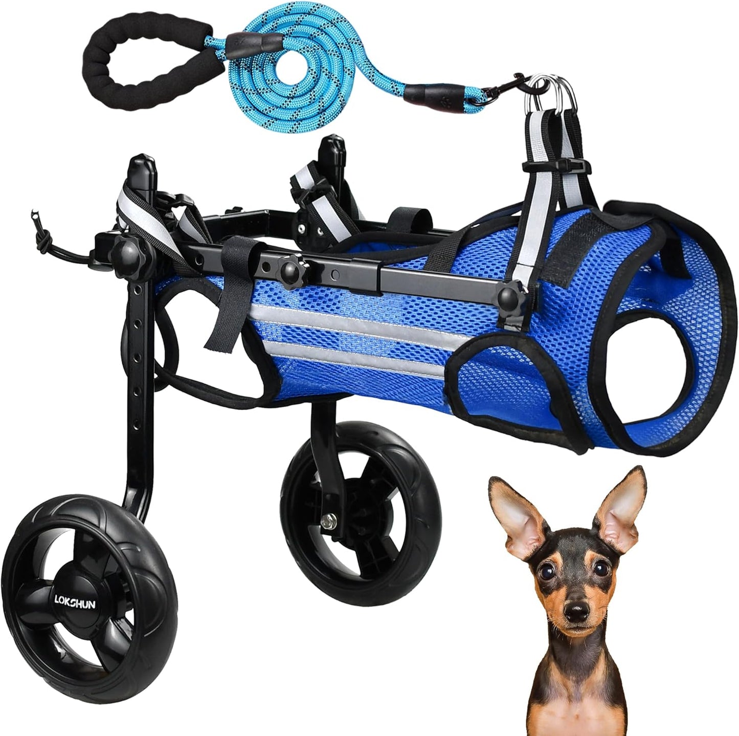 2024 Upgraded Dog Wheelchair for Back Legs - Adjustable Carts