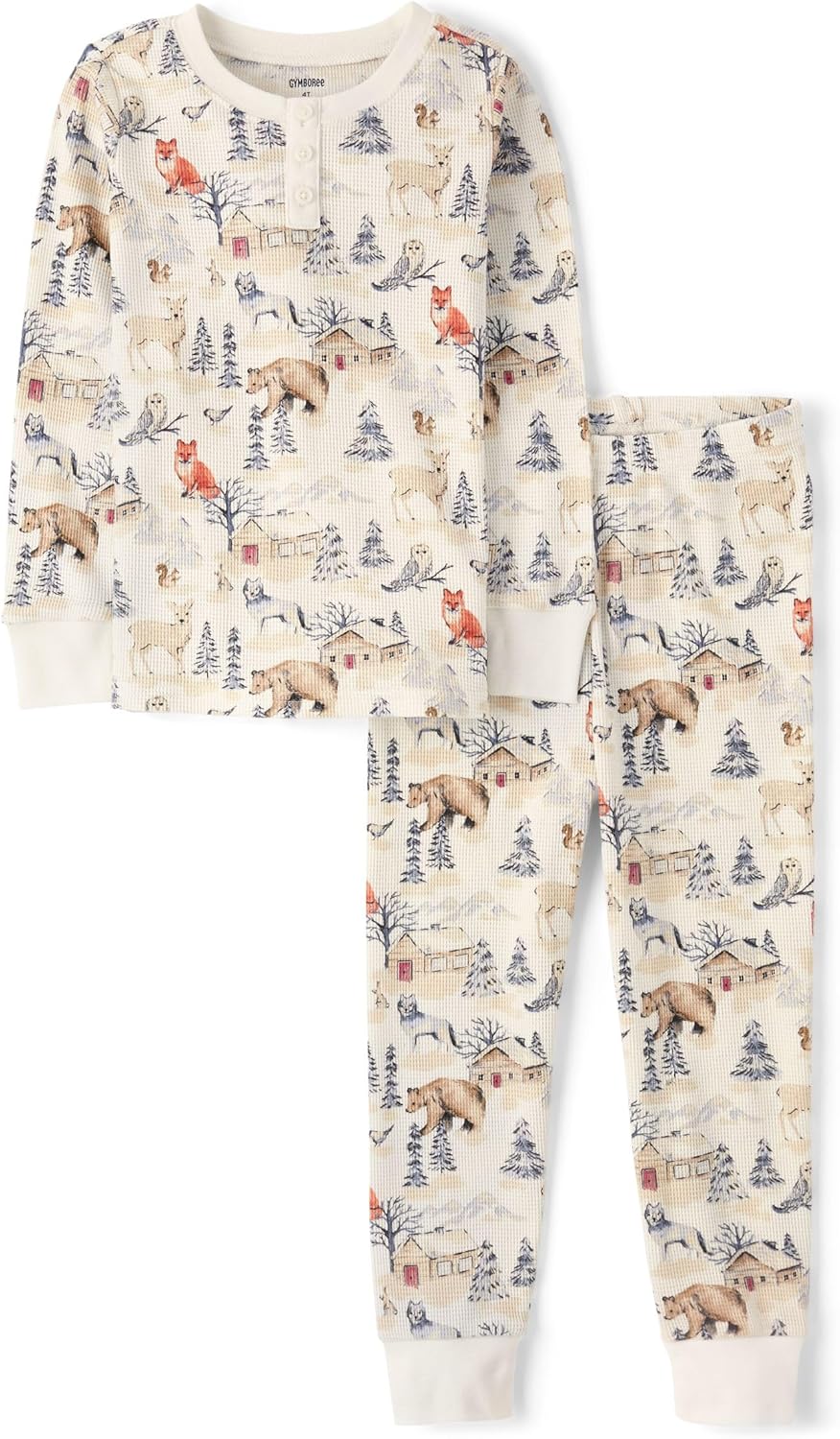Gymboree Kids' Cotton Henley Pajama Set for Comfort and Style