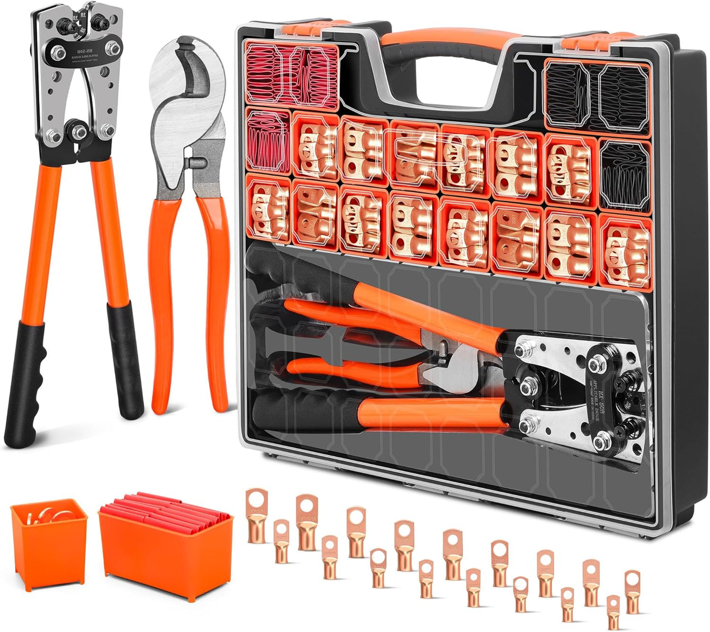 Kuject Battery Cable Crimping Tool Kit for Heavy-Duty Wiring