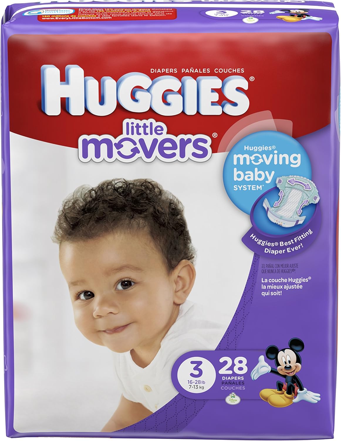 Huggies Little Movers Diapers - Size 3, 12-Hour Leak Protection