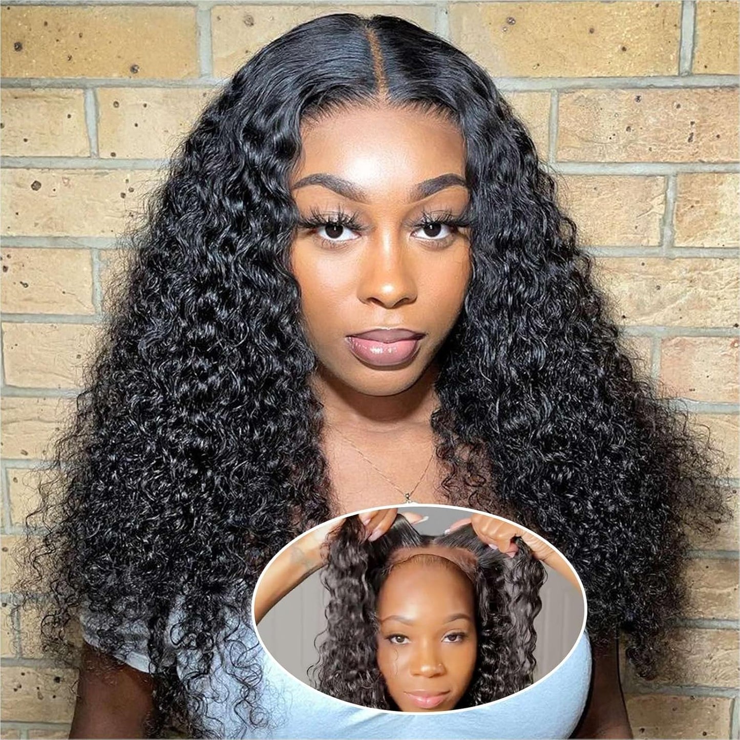 Curly Bob Wig Human Hair Deep Wave 200% Density 5x5 HD Lace