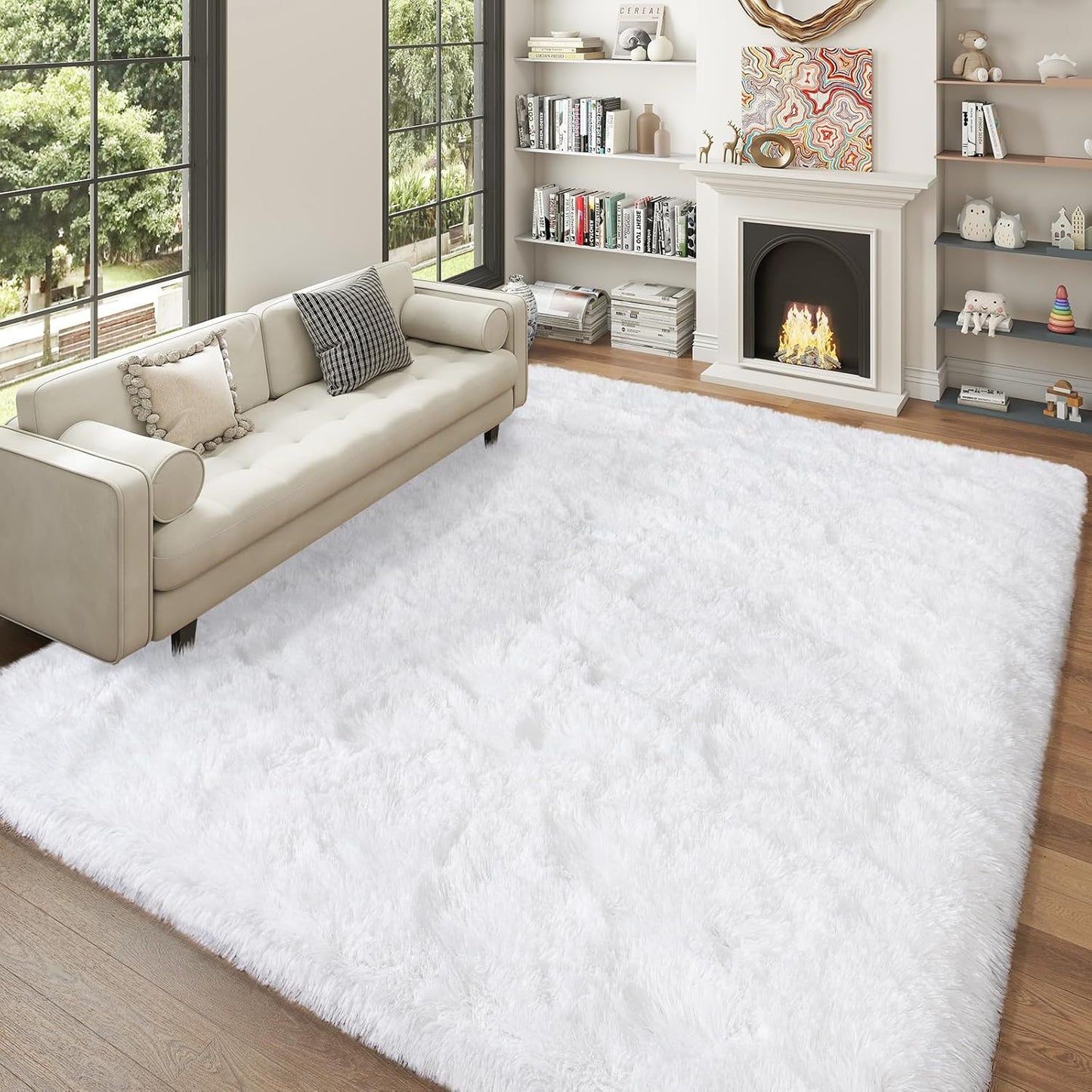 Super Fluffy Area Rug for Bedroom and Living Room Decor