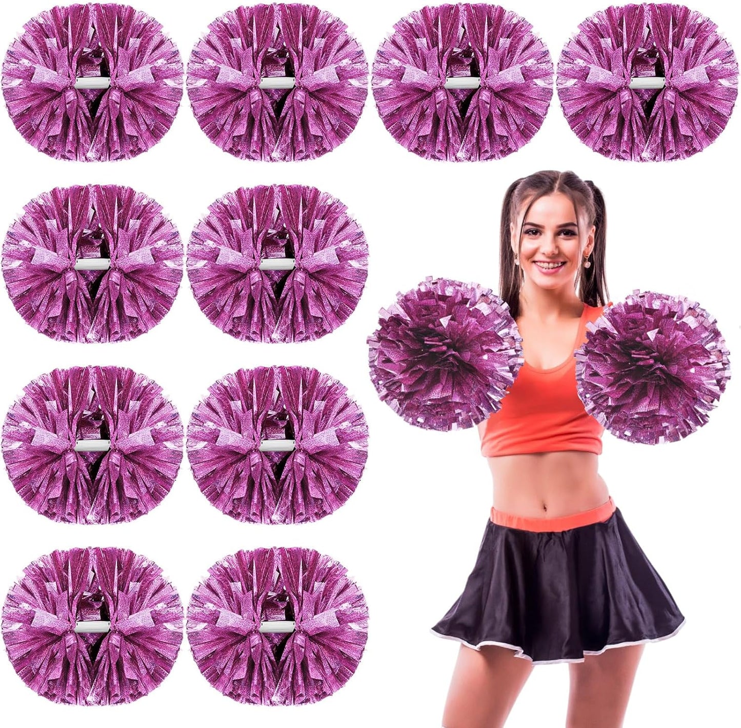WILLBOND Cheerleading Pom Poms Bulk for Spirit Game Sports