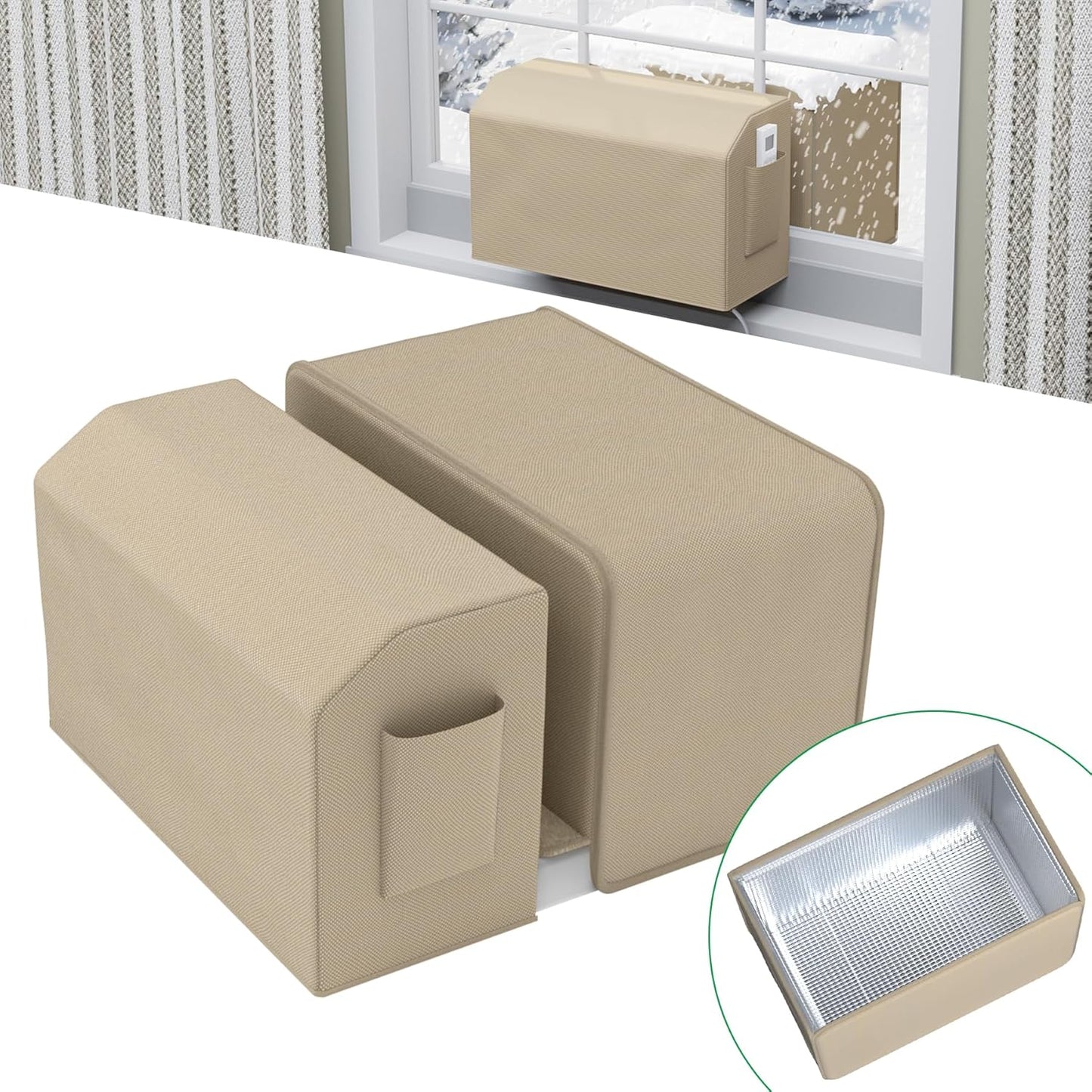 Forestchill U-Shaped Window AC Cover Set - Weatherproof Winter Protection!