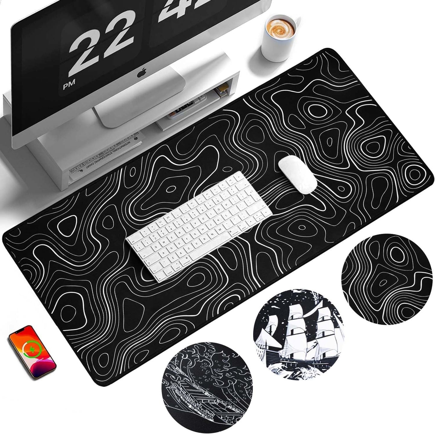Large Topographic Gaming Mouse Pad for Ultimate Precision