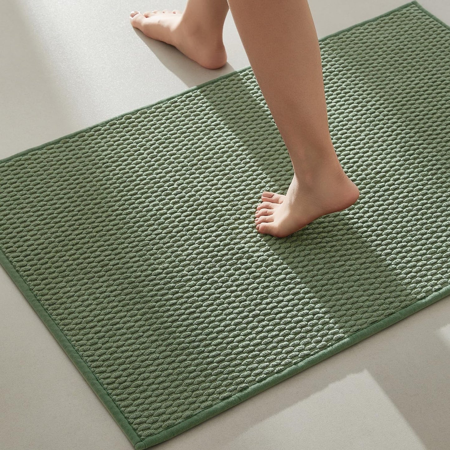 Bathroom Rugs Non Slip Washable Super Absorbent Thin Bath Mat