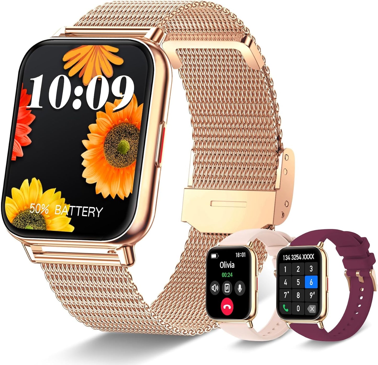 Iaret Women's Smart Watch: Answer Calls, 100 Sports Modes