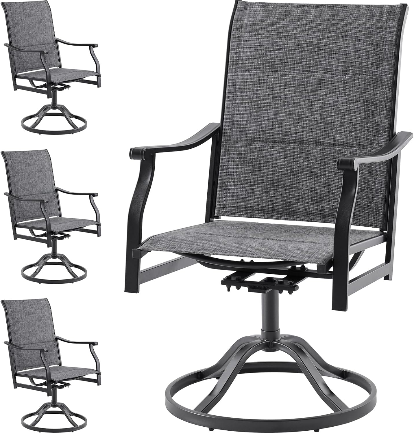 Soohow Patio Dining Chairs Set of 4 for Outdoor Comfort