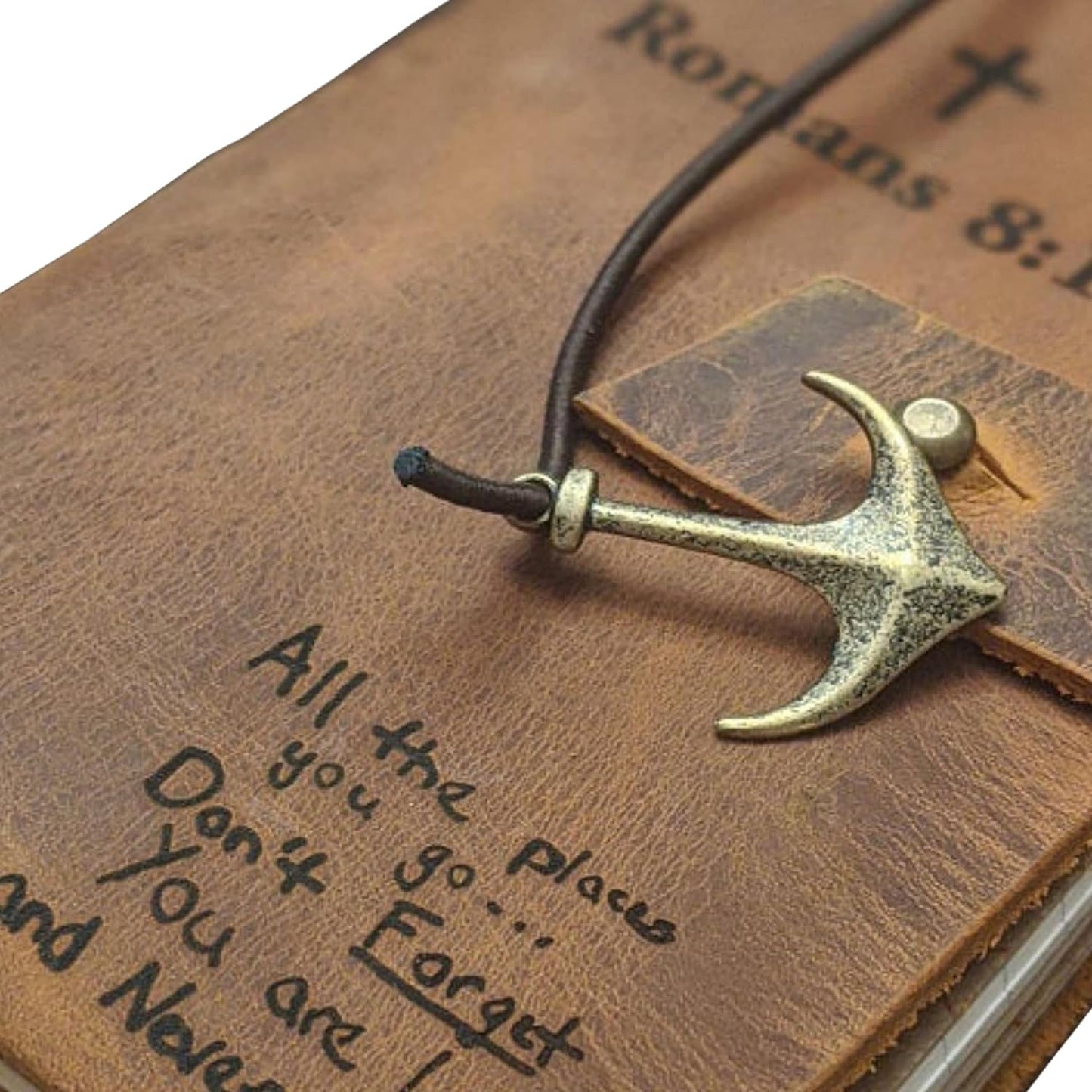 Custom Engraved Vintage Leather Journal - Refillable A5