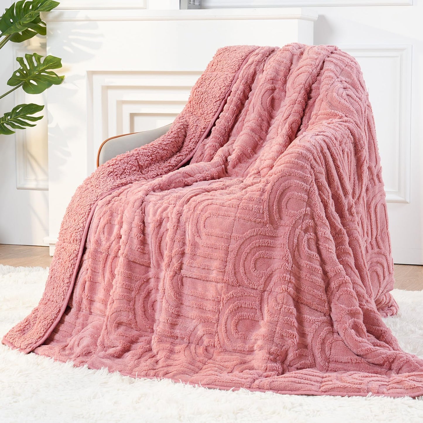 Sherpa Fleece Adult Weighted Blanket for Cozy Sleep and Relaxation
