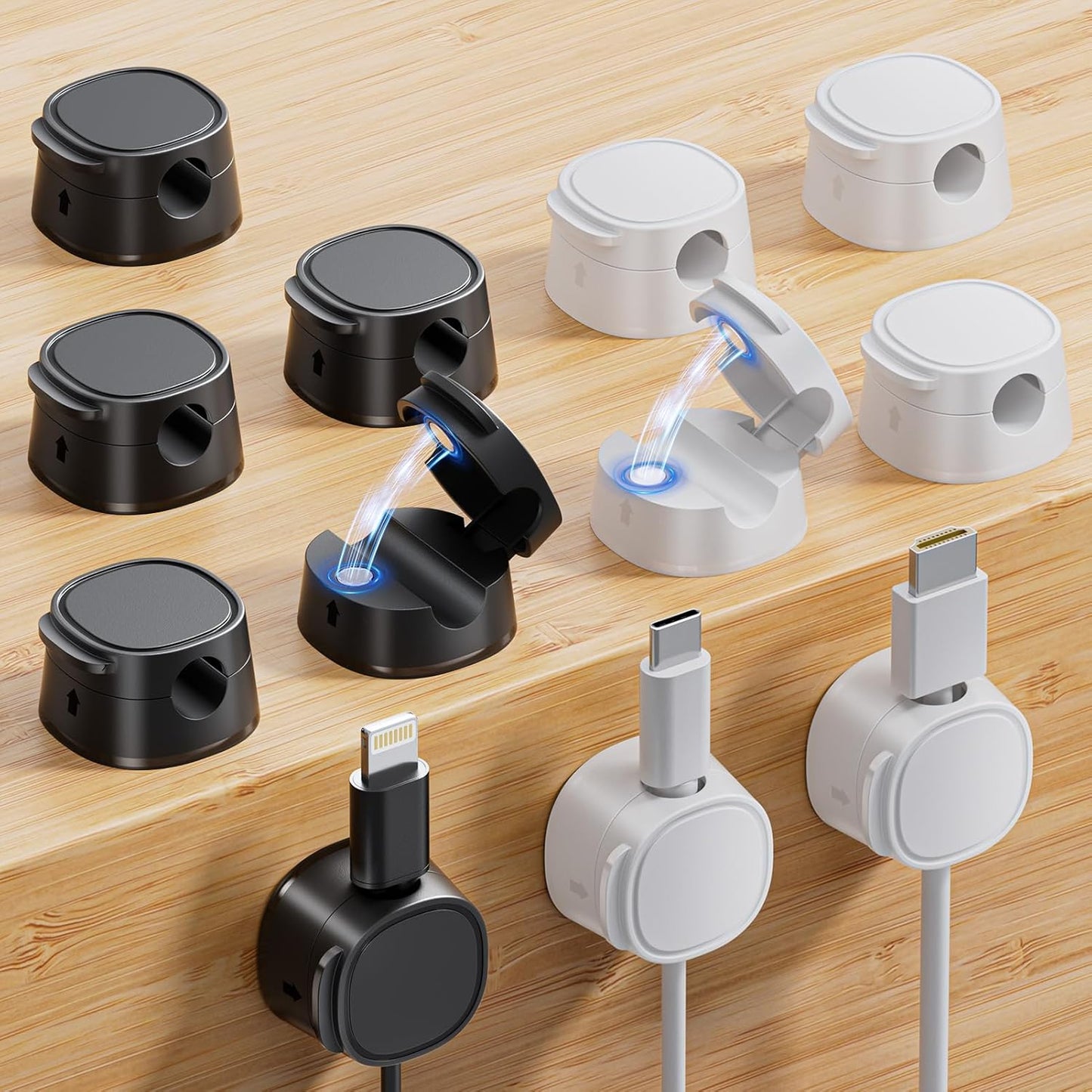 12-Pack Magnetic Cable Clip - Tidy Cords Easily! ~ gliship