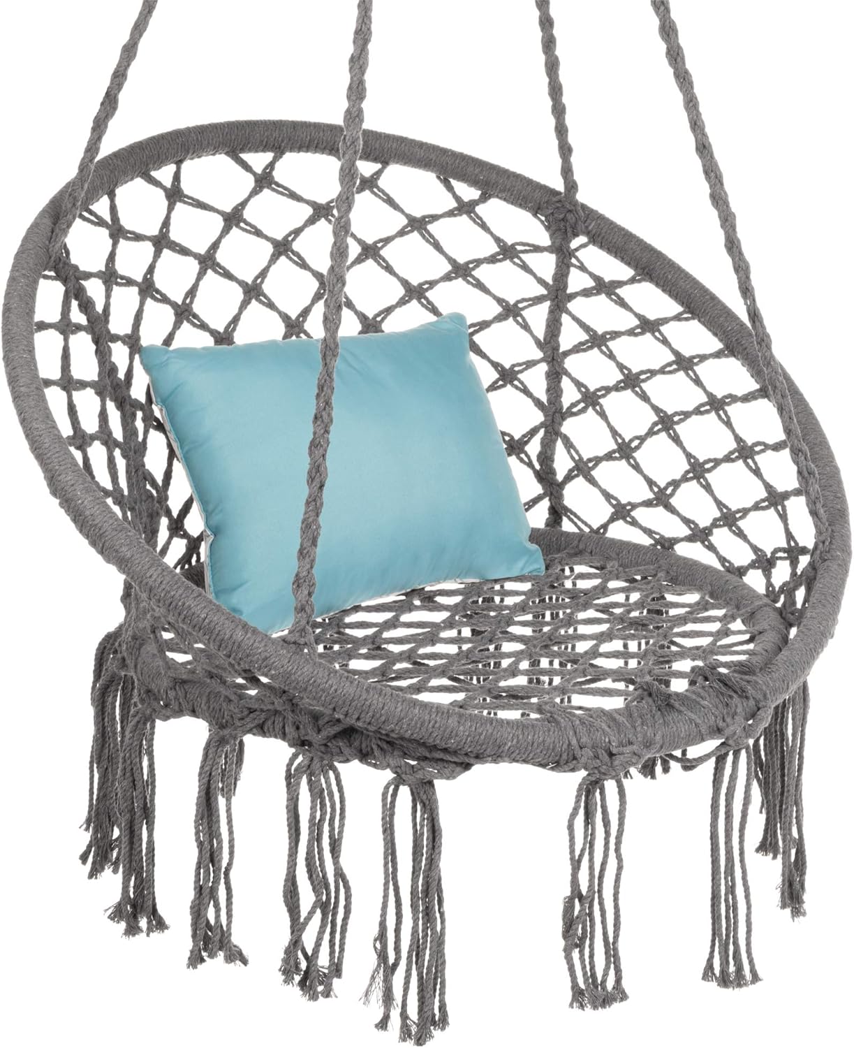 Handwoven Cotton Macrame Hammock Chair Swing for Relaxation