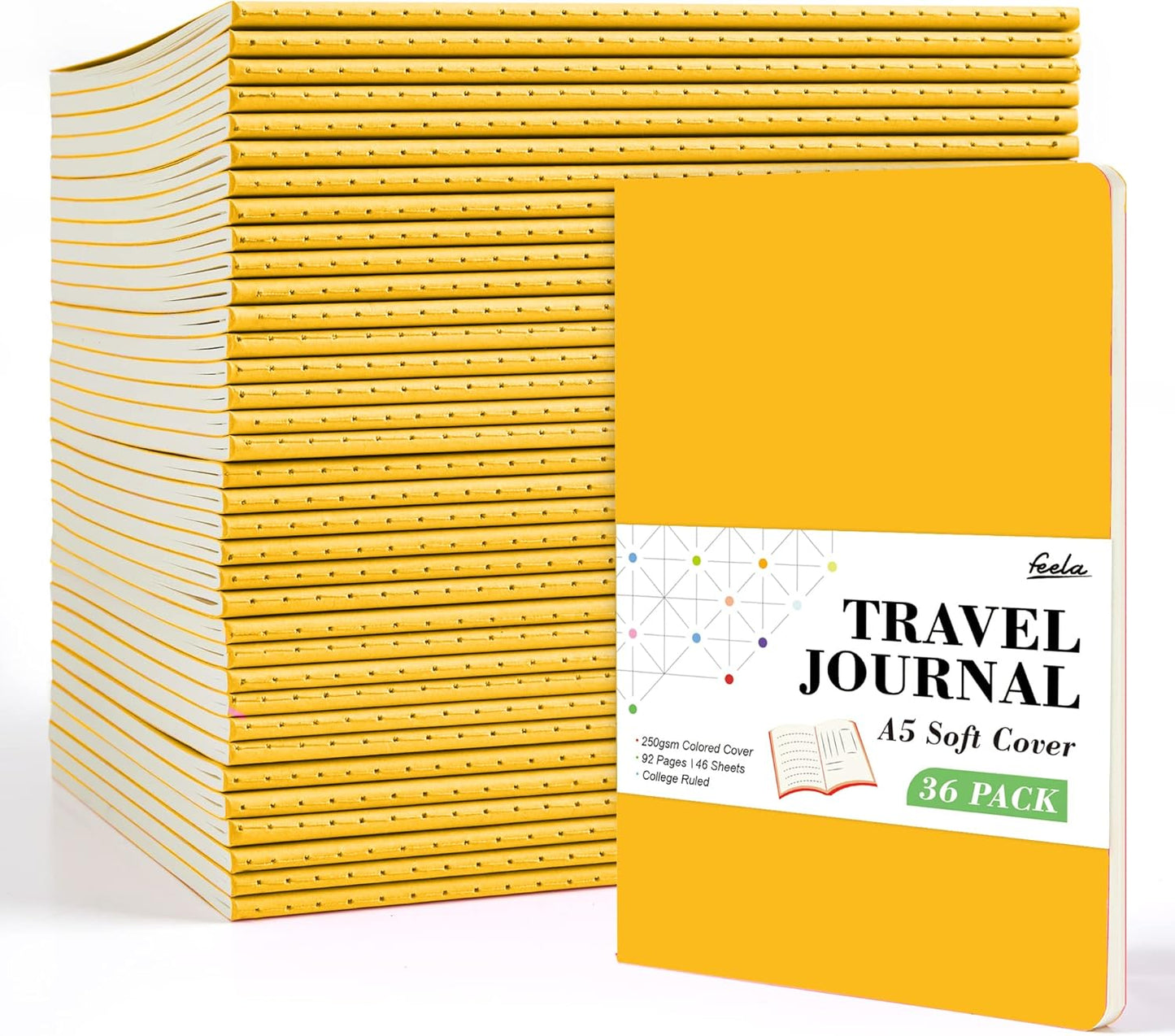 36 Pack Soft Cover Journal Bulk for Writing and Note Taking