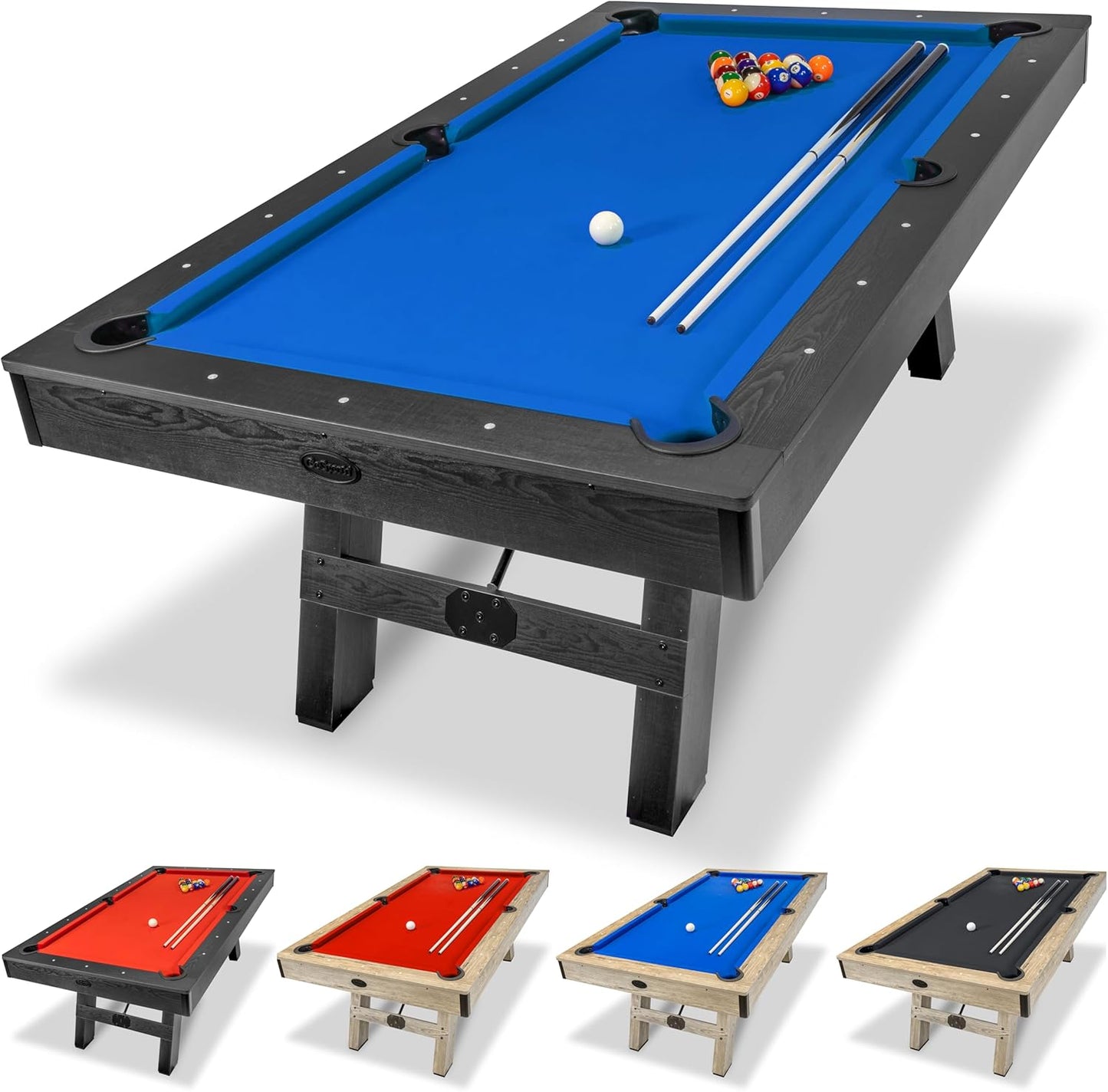 GoSports 7 ft Pool Table with Modern Design for Game Rooms