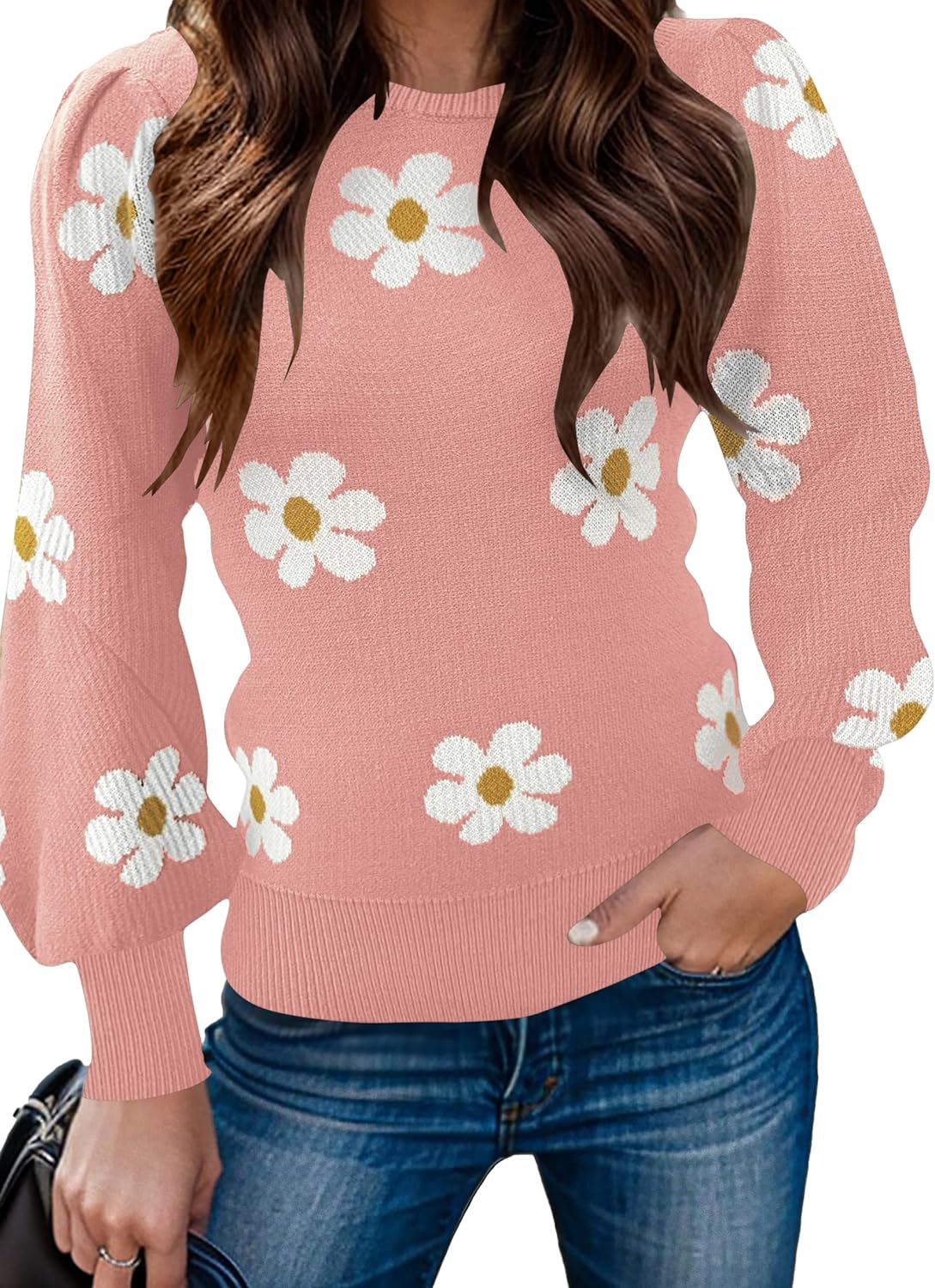 Trendy Ribbed Knit Sweaters for Women: Puff Sleeve Style