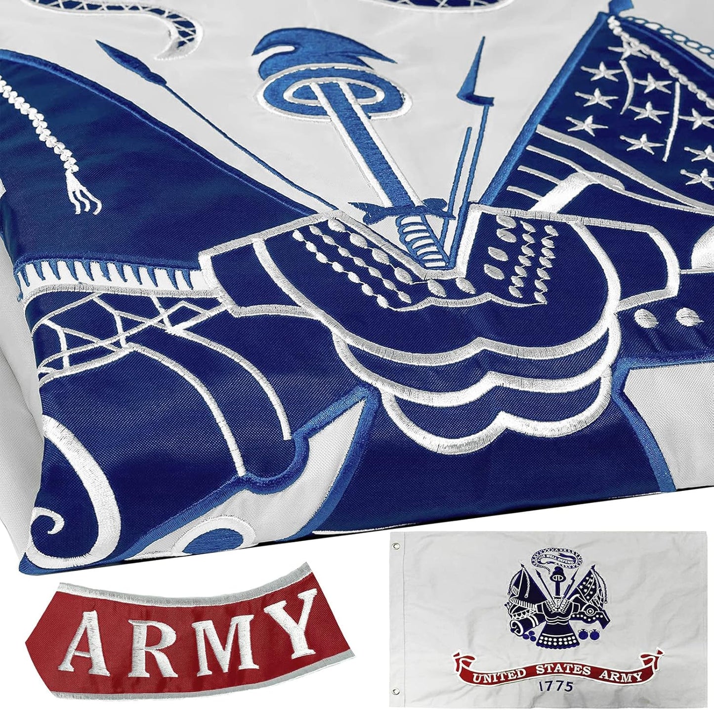 Embroidered Double Sided US Army Flag 3x5 for Outdoor Use