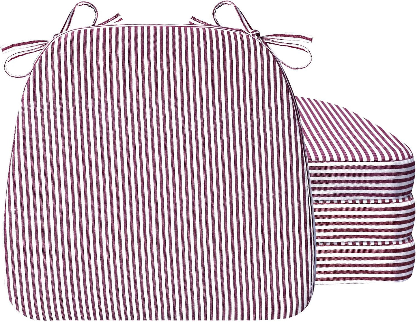 D-Shaped Chair Cushions for Dining, 2 Thick, Set of 4