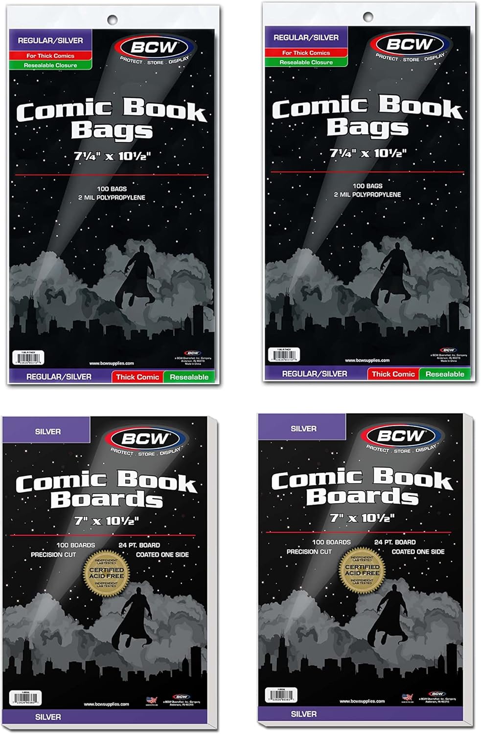 BCW Silver Comic Bags & Boards for Optimal Comic Preservation