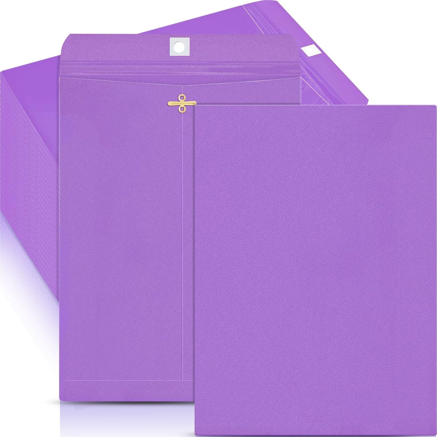 Geyee 100 Pcs Clasp Manilla Envelopes for Home Office Use