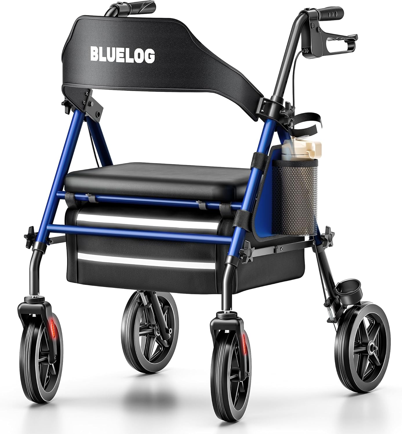 Walkers for Seniors with Seat - Heavy-duty Rollator 350lb Capacity
