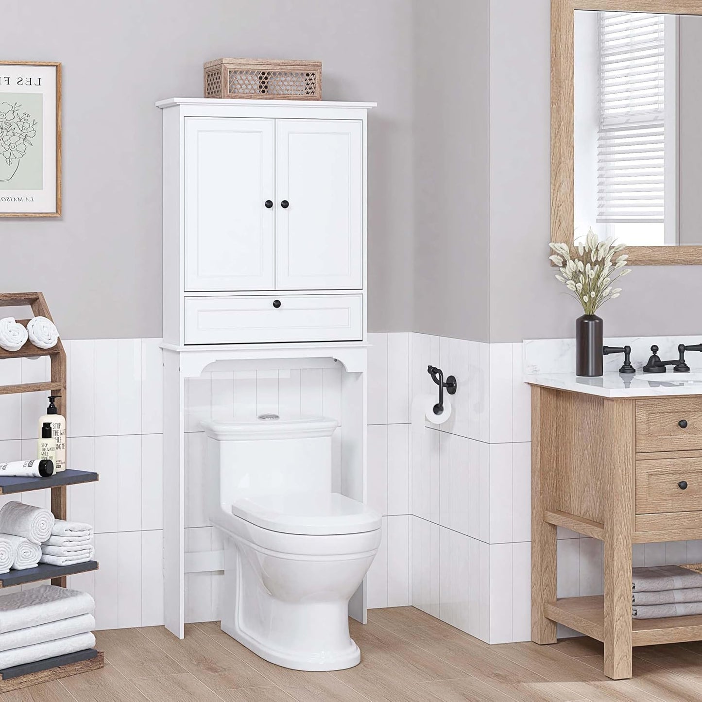 Spirich Over The Toilet Storage Cabinet for Bathroom Organization