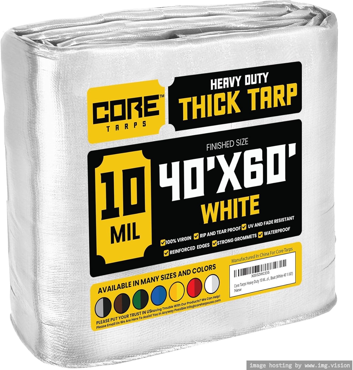 Heavy Duty 10 Mil Tarp Cover for All Weather Protection