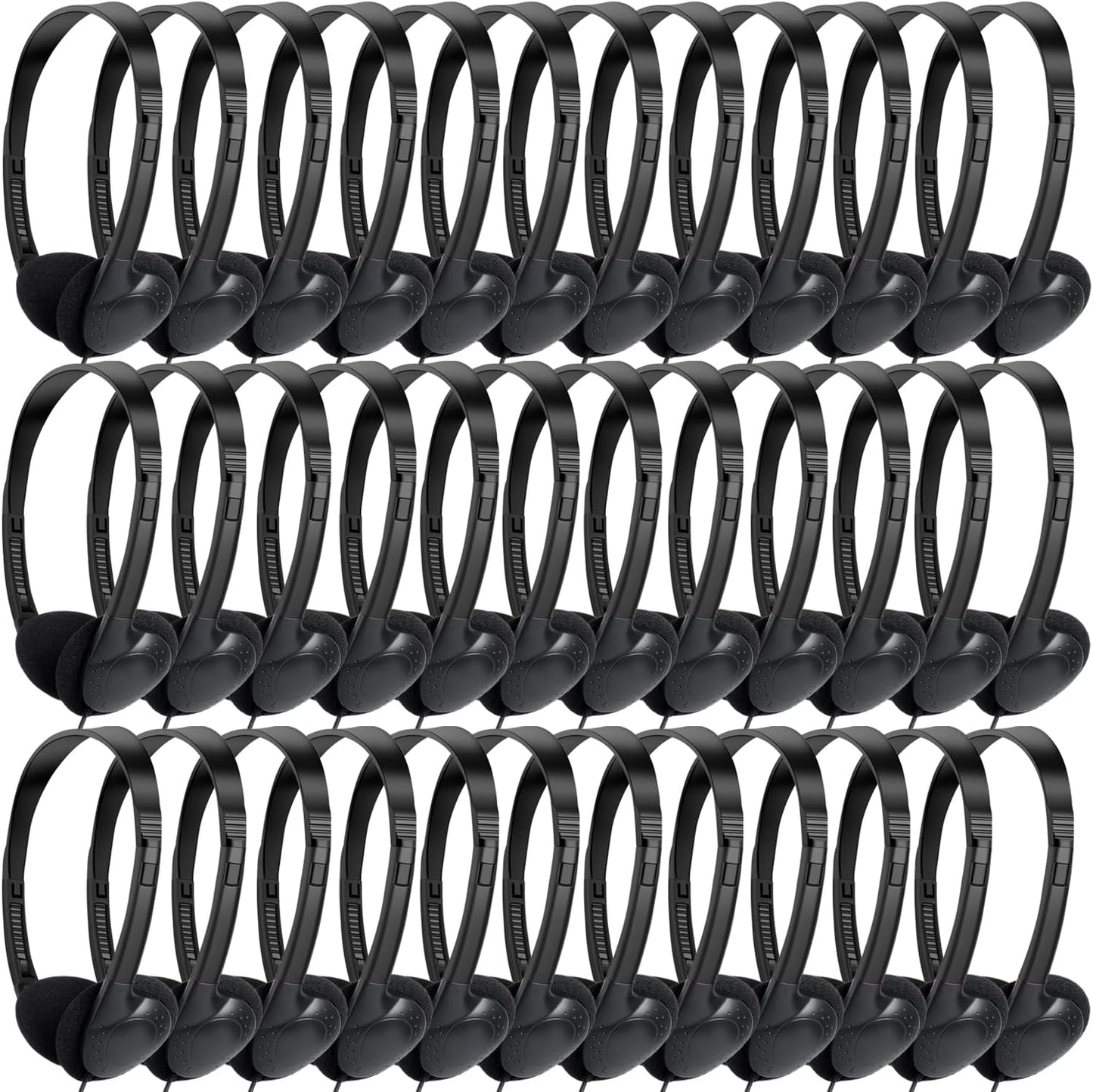 Bulk Headphones for Kids Classroom - 100 Pack Set for Students