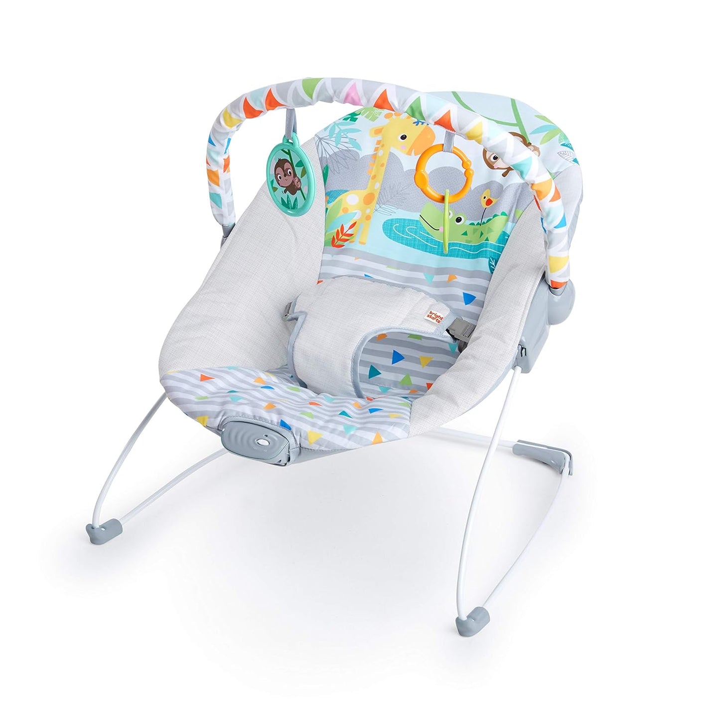 Bright Starts Baby Bouncer with Soothing Vibrations - Safari Fun