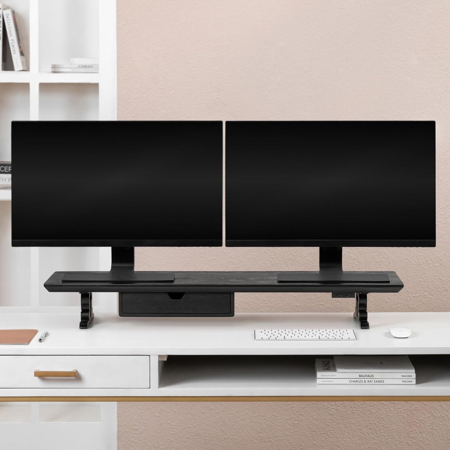 Ergonomic Monitor Stand for Desk - Space-Saving Riser Solution