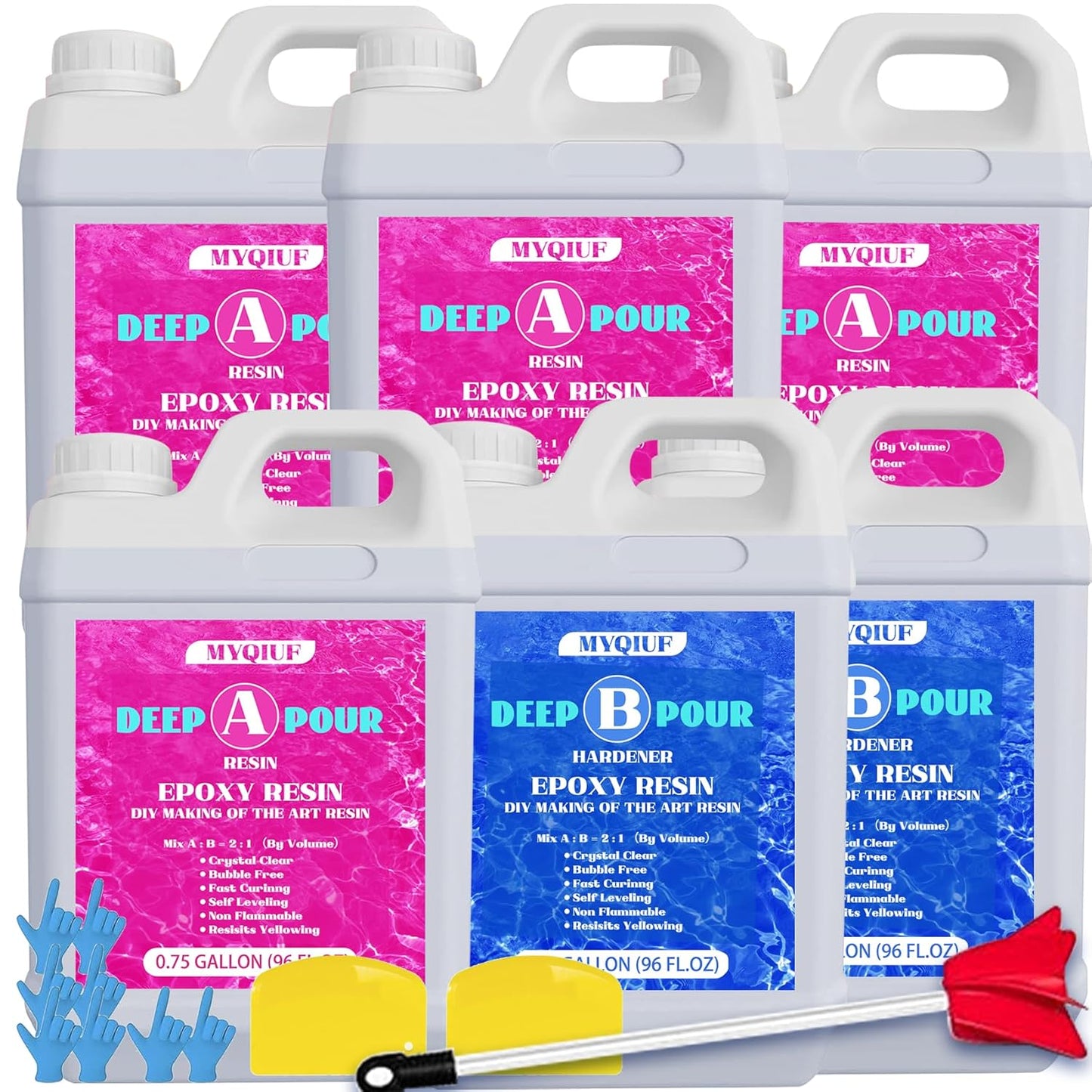 Deep Pour Epoxy Resin Kit for DIY Projects and Crafts