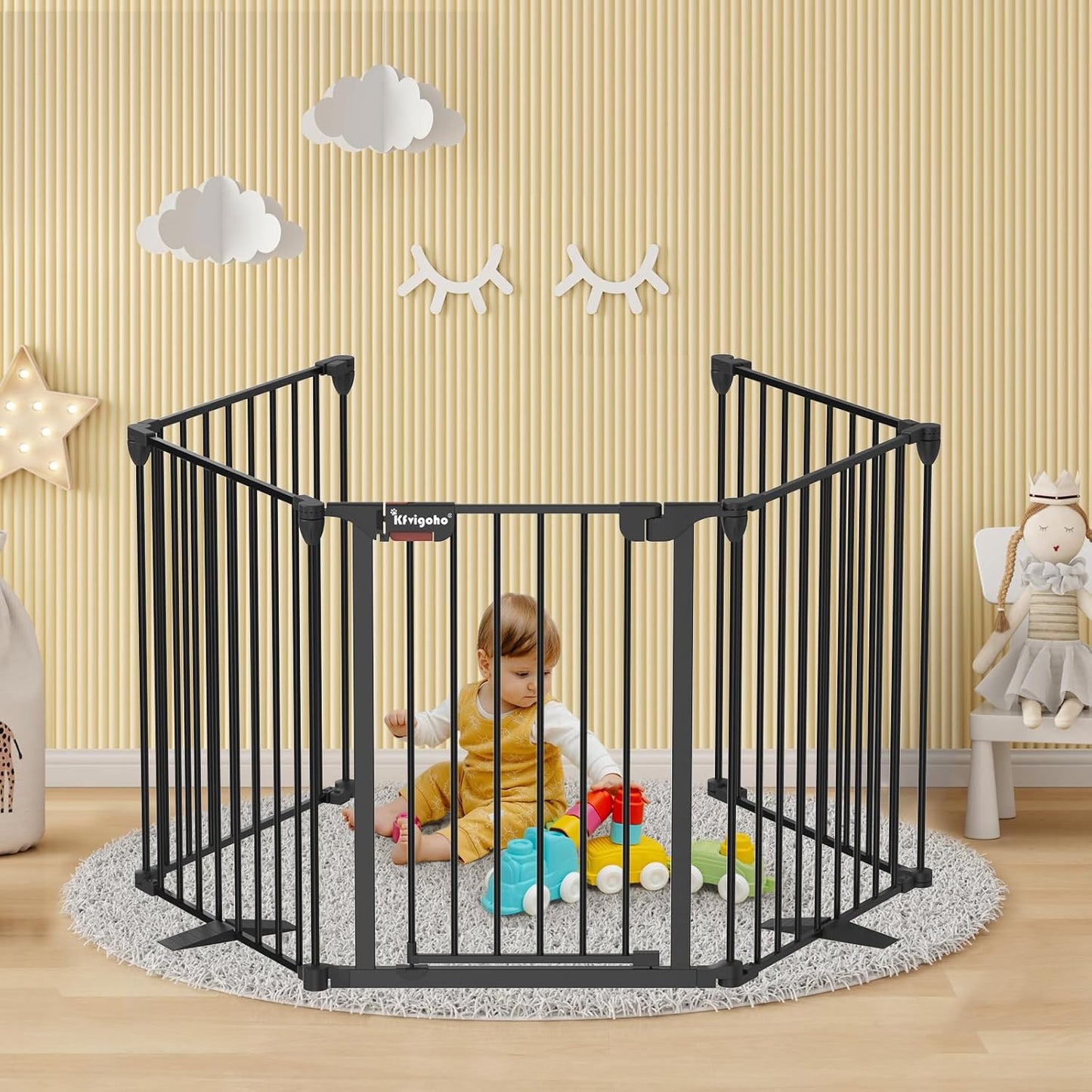 Extra-Wide Baby Gate 27.5in-129in for Safety and Convenience