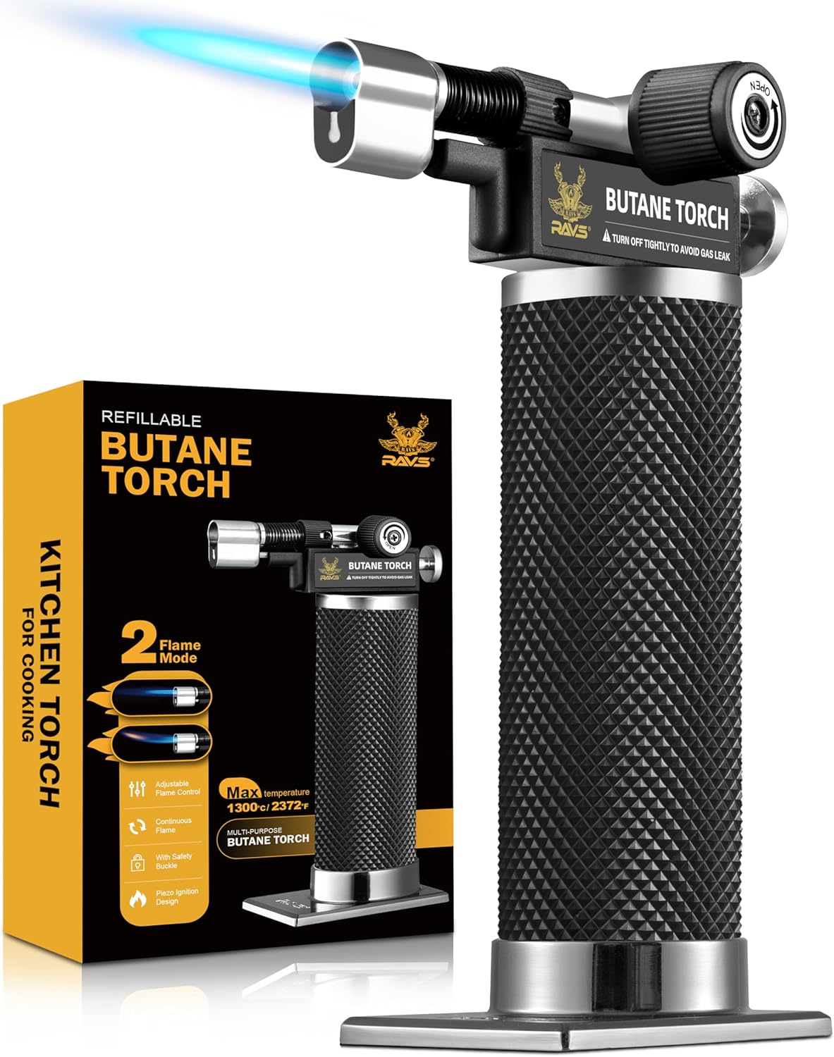 RAVS Butane Torch Lighter for Cooking and Welding Tasks