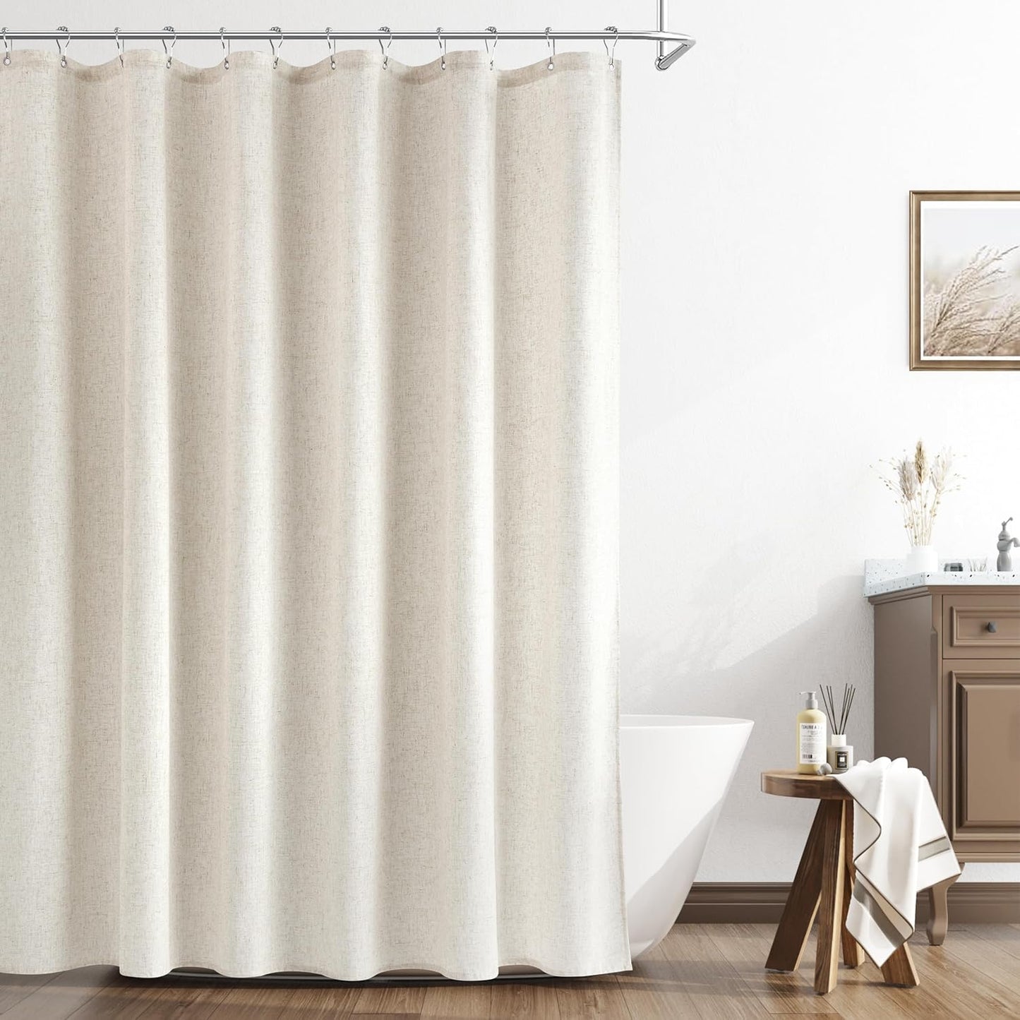 Elegant 80 Inch Shower Curtain for Rustic Bathroom Decor