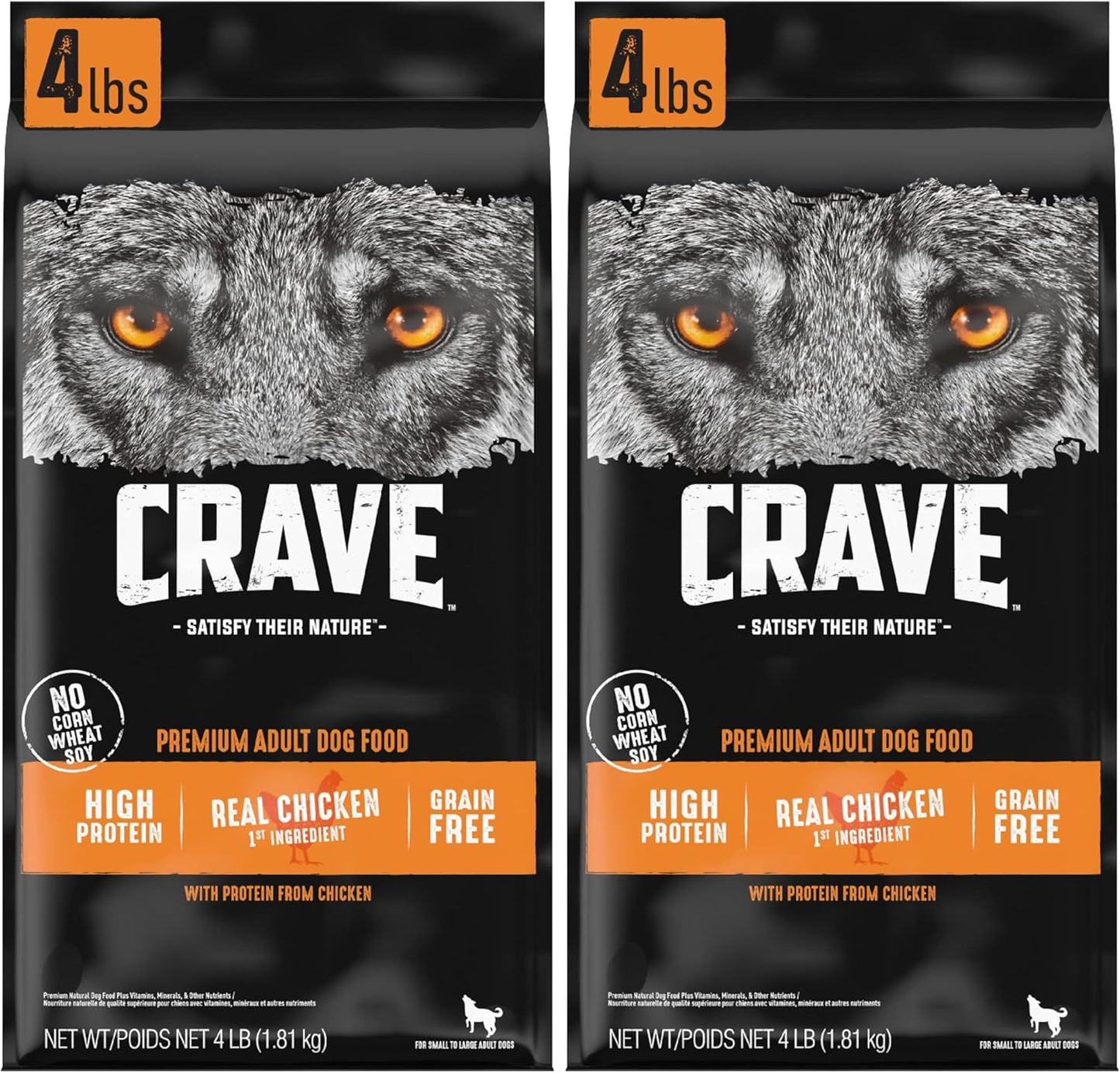 CRAVE Grain Free High Protein Adult Dry Dog Food for Dogs