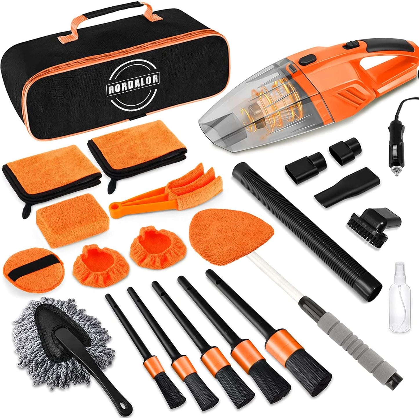 Complete Car Cleaning Kit with Powerful Vacuum - HORDALOR