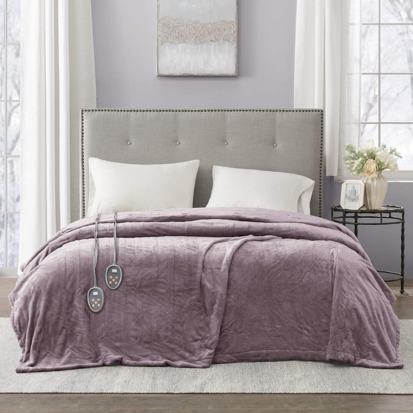 Beautyrest Heated Plush Electric Blanket with 20 Heat Settings