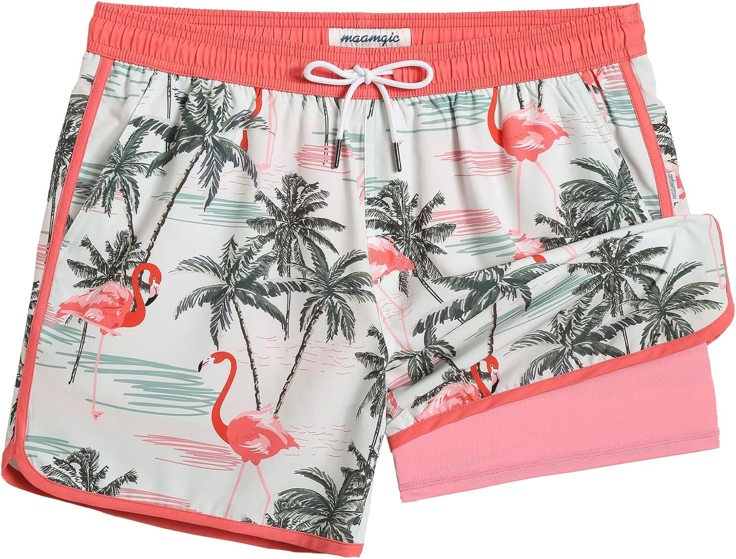 Vintage 80s 90s Style Swim Trunks for Men - Quick Dry Comfort
