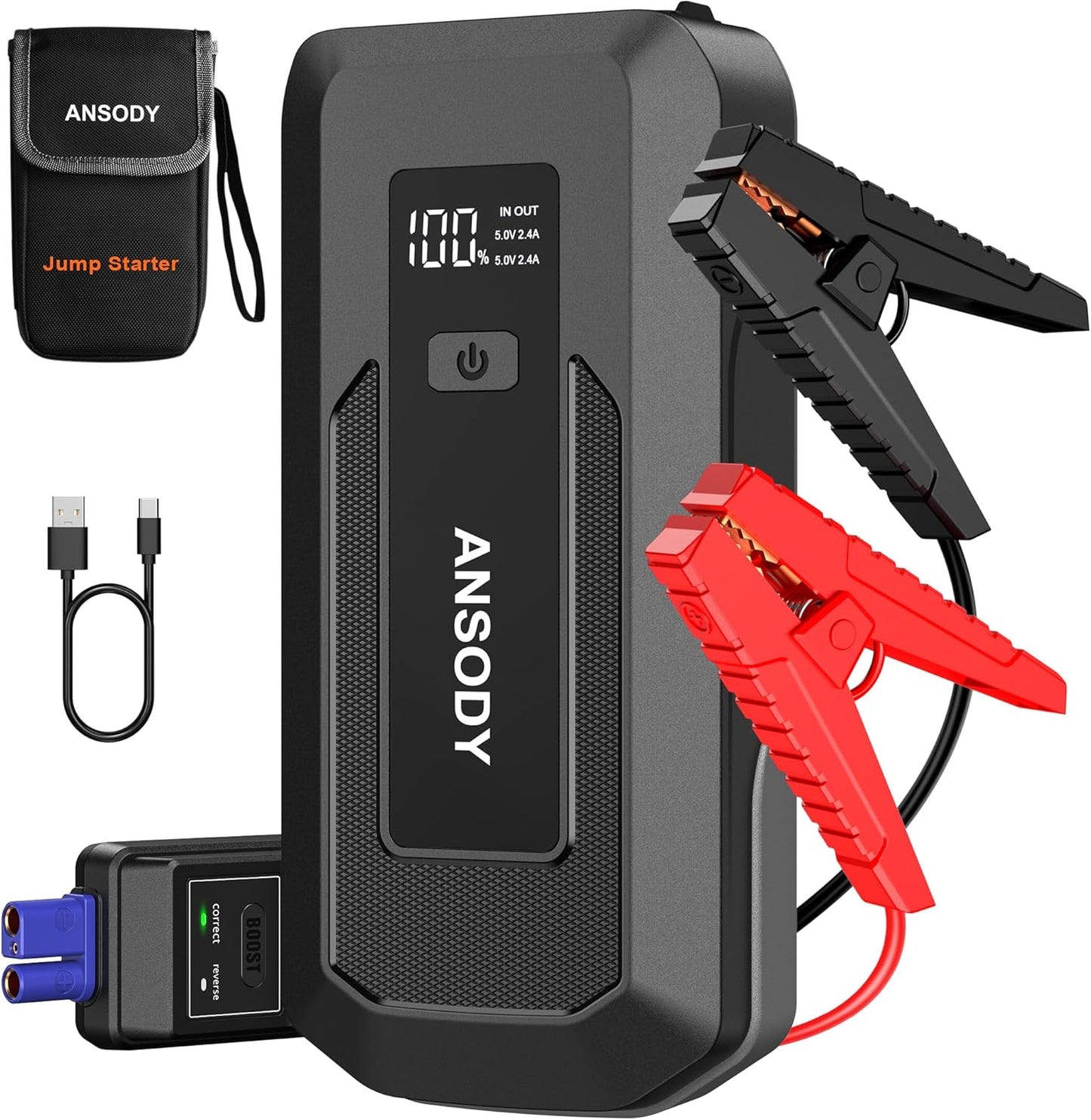 3000A Jump Starter - Start Any Vehicle Easily!