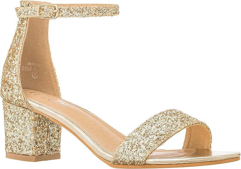 ILLUDE Womens Fashion Ankle Strap Kitten Heel Sandals - Adorable Style