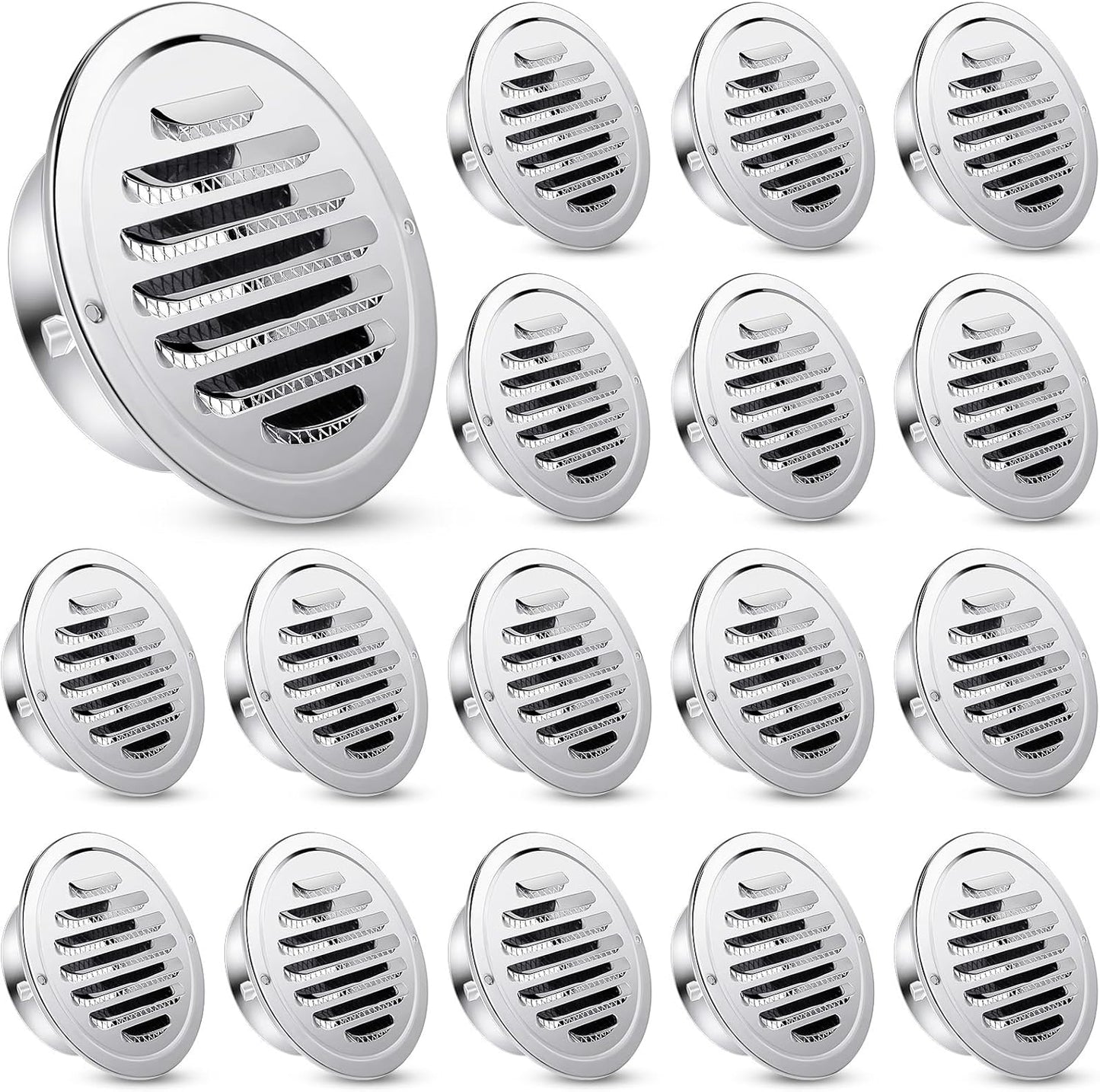 Zonon 18 Pcs Stainless Steel Soffit Vents for Home Use