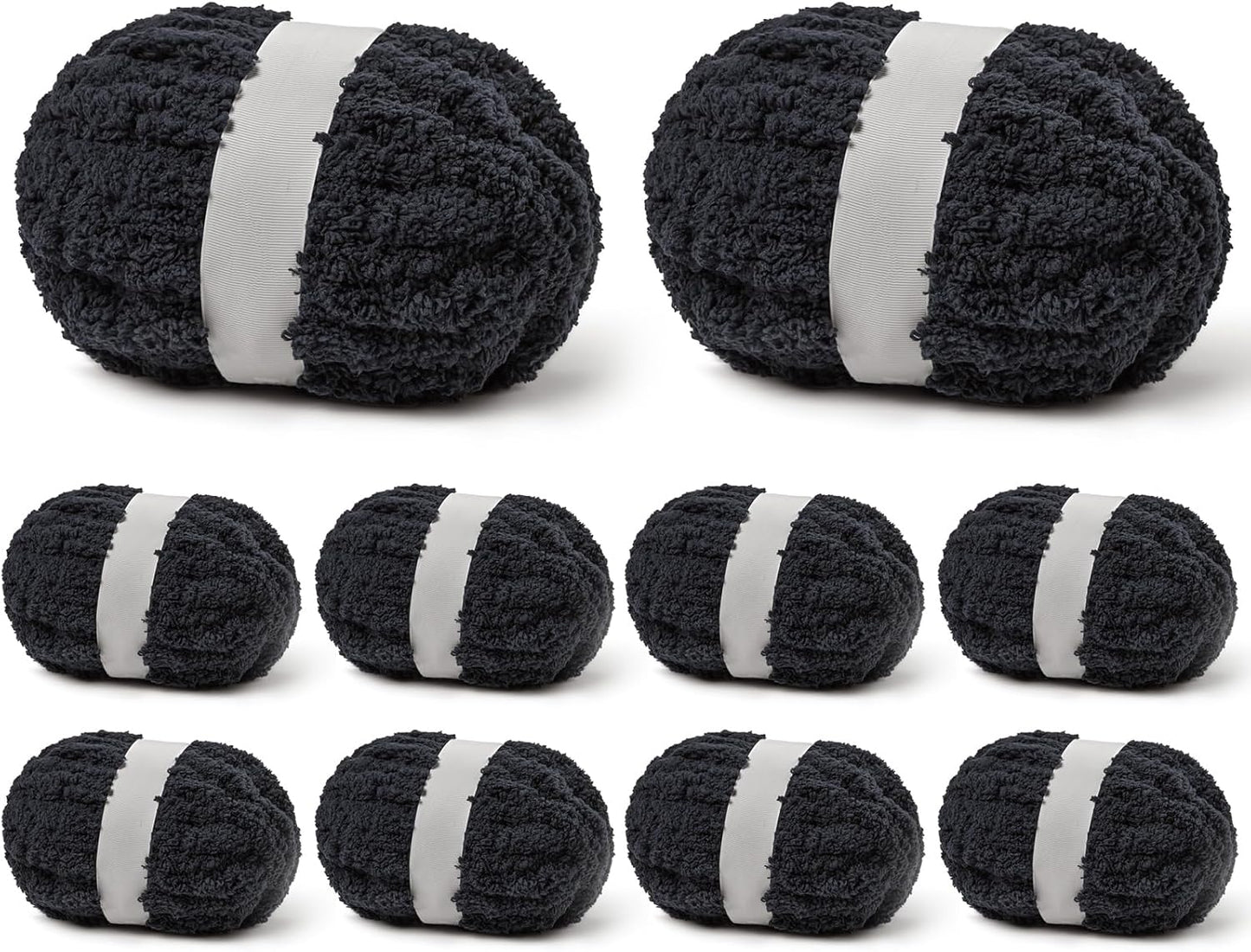 10 Pack Jumbo Thick Chenille Yarn for Crocheting and Knitting